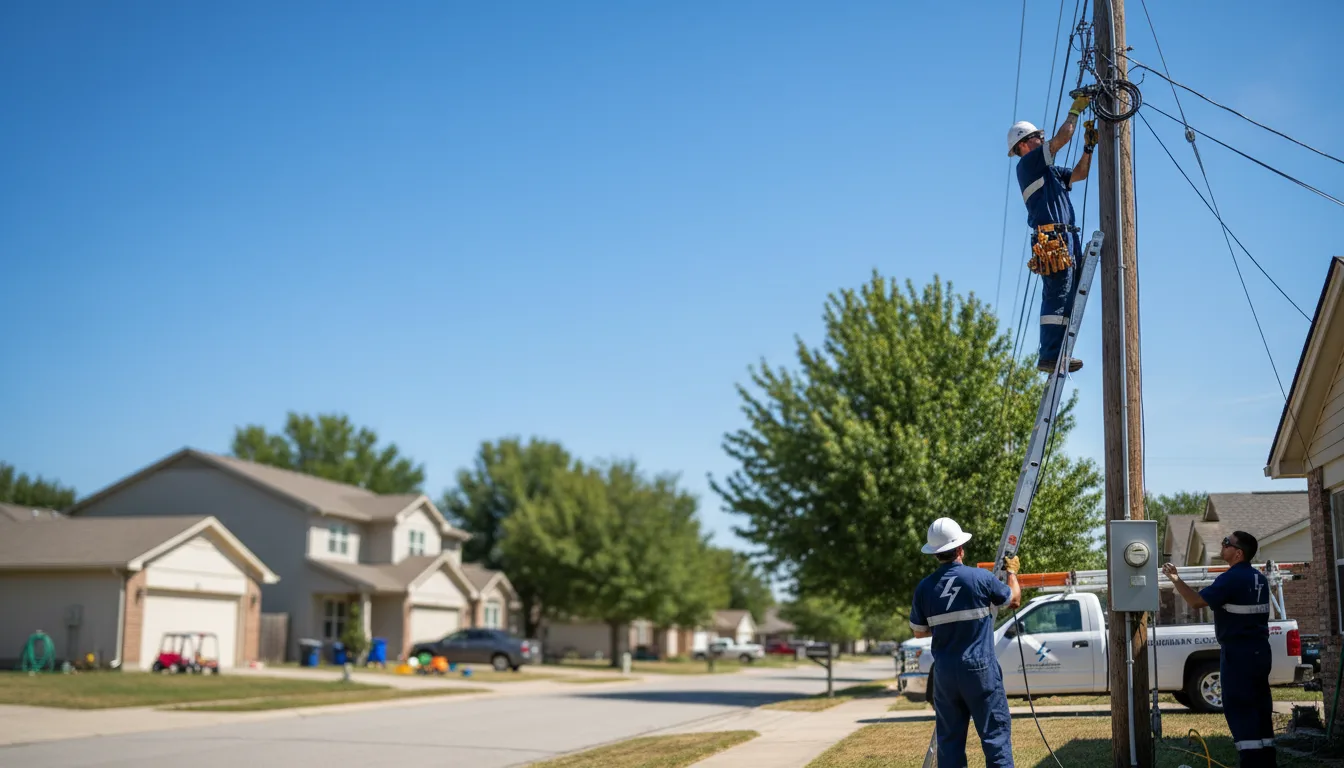 Residential electrician providing installation services in Oak City, NC